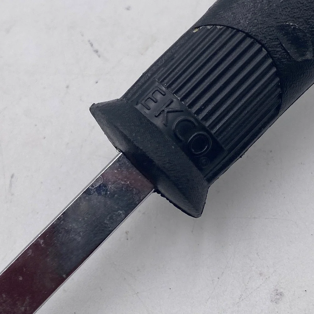 EKCO Black Nylon Slotted Turner Spatula Stainless Steel Handle 11.5